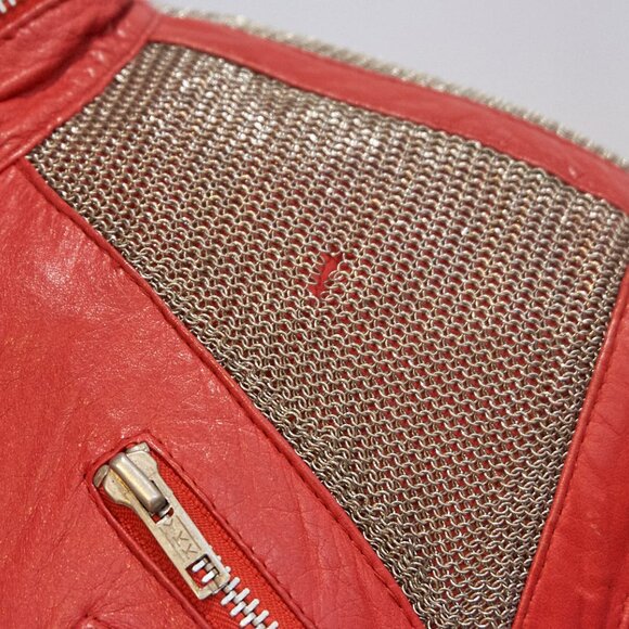 1980’s J.Park Collection Red Leather Zipper Jacket Michael Jackson BEAT IT - Picture 11 of 16
